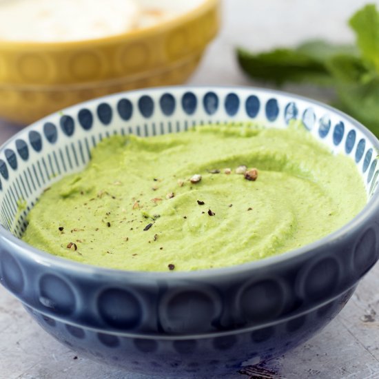 Pea and mint dip