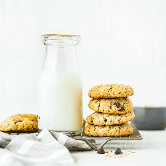 Eggless Oatmeal Cookies