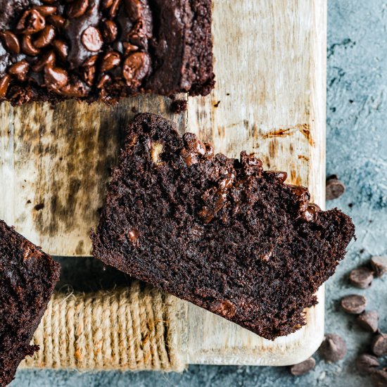 Eggless Chocolate Banana Bread