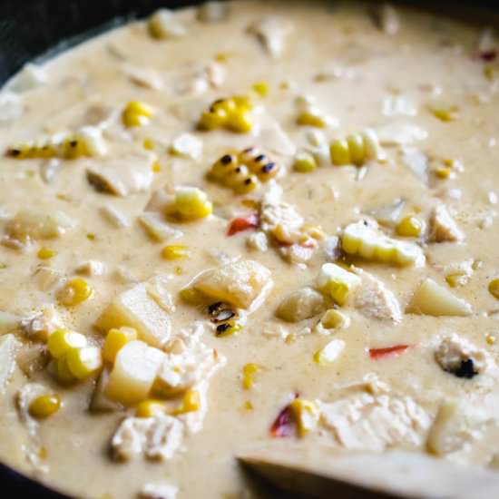 Cheesy Chicken Corn Chowder