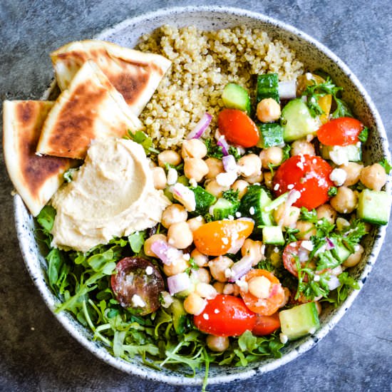 Mediterranean Chickpea Salad Bowl