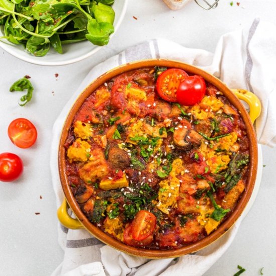 Mushroom and Kale Gnocchi Bake