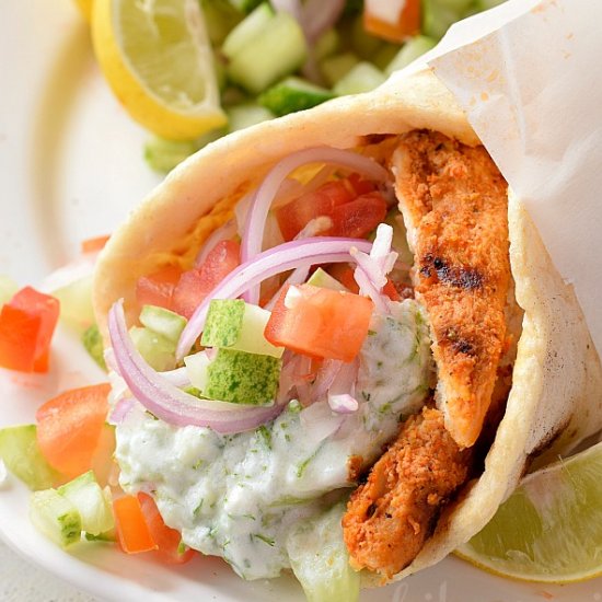 Best Greek Grilled Chicken Gyros!