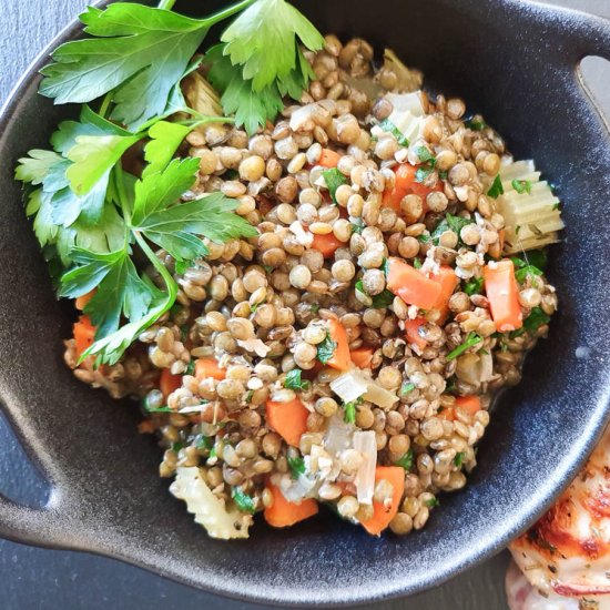 Rustic French Style Lentils