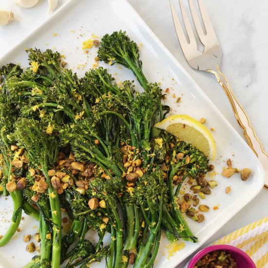 Roasted Broccolini with Pistachios