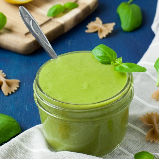 Super Quick Plant Based Basil Sauce