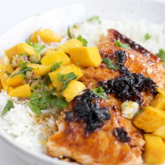 Maple Chipotle Glazed Salmon