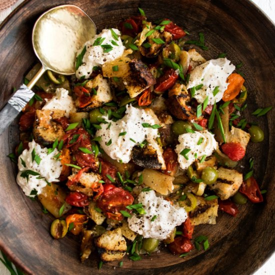 Pepper Panzanella Salad