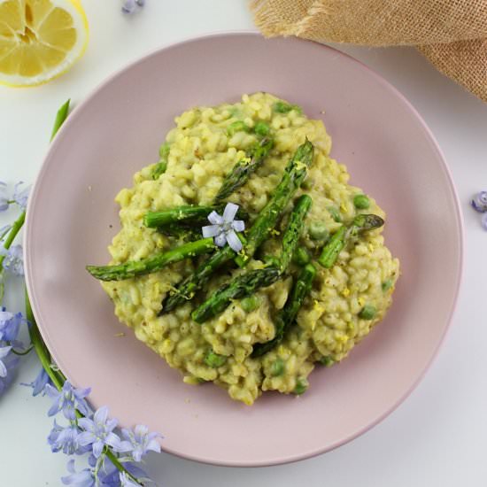 Asparagus, Peas and Lemon Risotto