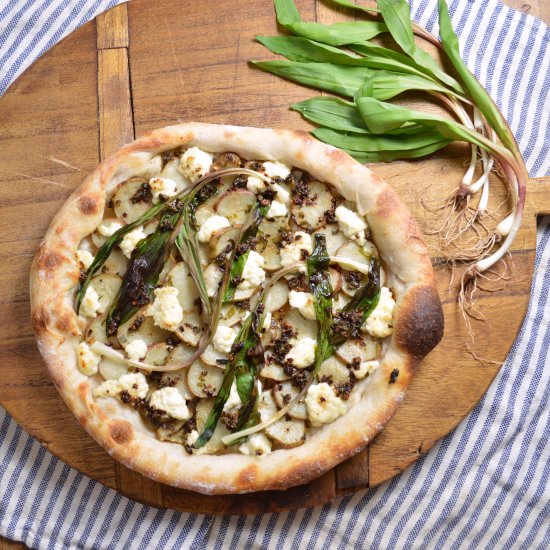 Sunchoke, Potato & Ramp Pizza