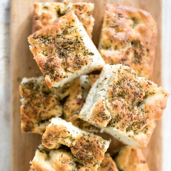 Easy Rosemary Garlic Focaccia Bread