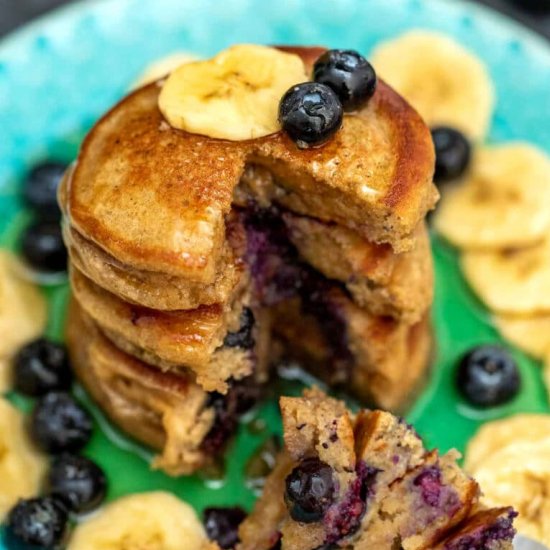 Blueberry Oatmeal Pancakes