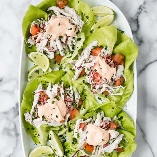 Instant Pot Chicken Lettuce Wraps