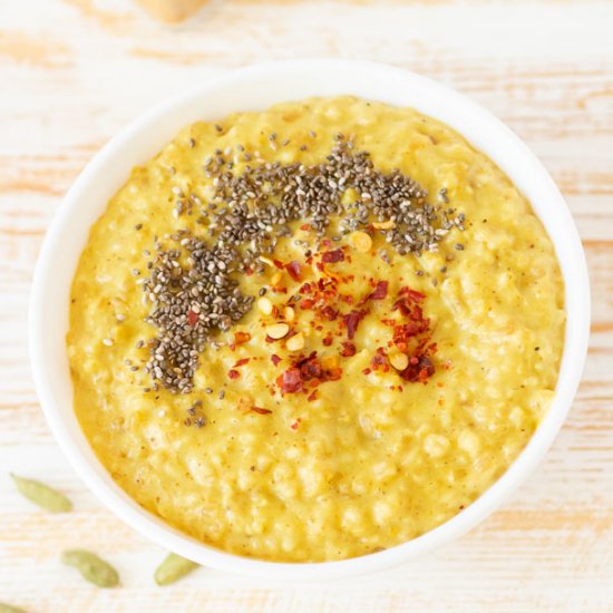 Curried Tahini Steel Cut Oats