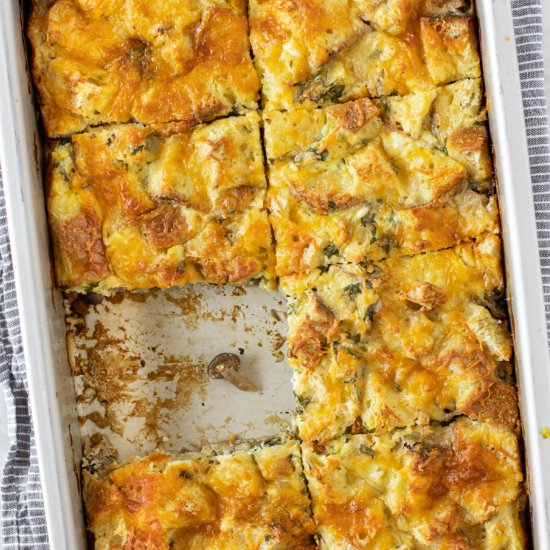 Mushroom Ricotta Strata