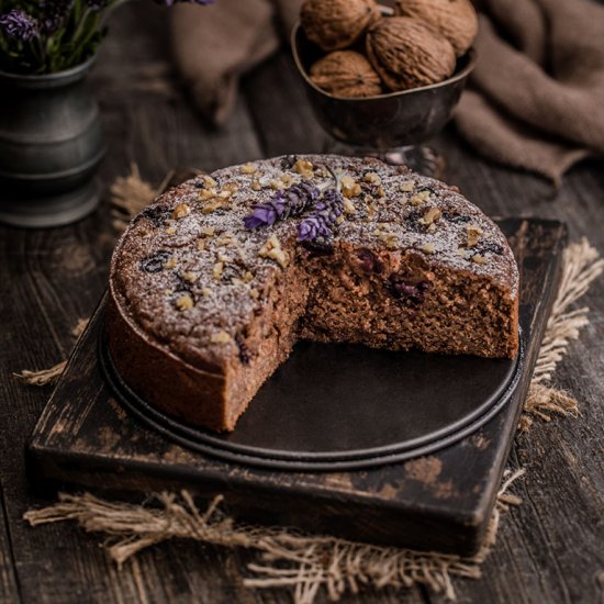 Teff Apple and Walnut Cake