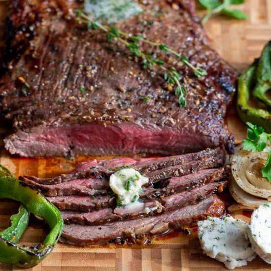 Marinated Grilled Flank Steaks