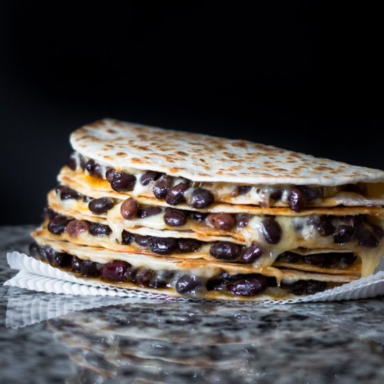 Spicy Black Bean Quesadilla