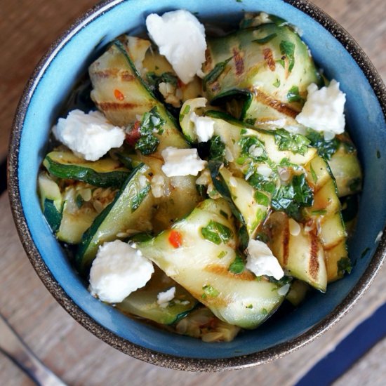 Tangy Salad with Grilled Zucchini