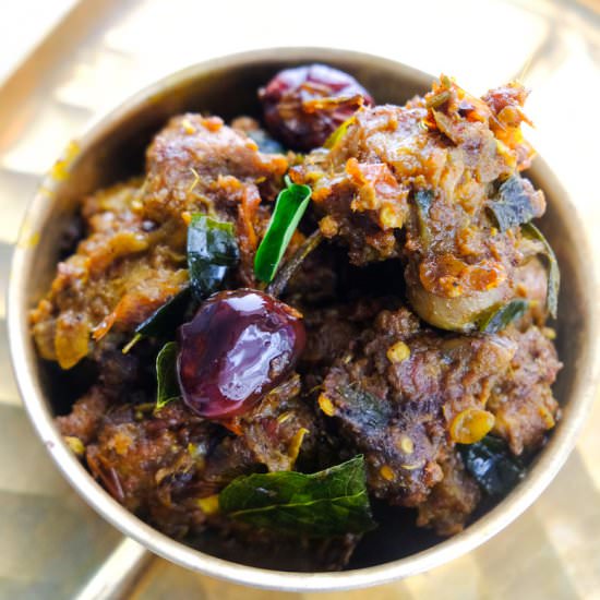 Chettinad Mutton Chukka(fried lamb)