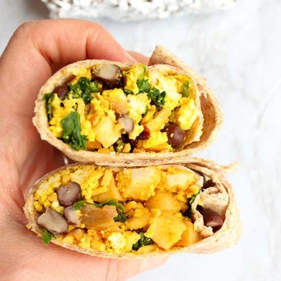 Vegan breakfast burrito