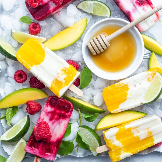 Vegan Yogurt Fruit Popsicles