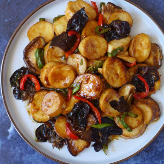 King oyster mushroom stir-fry