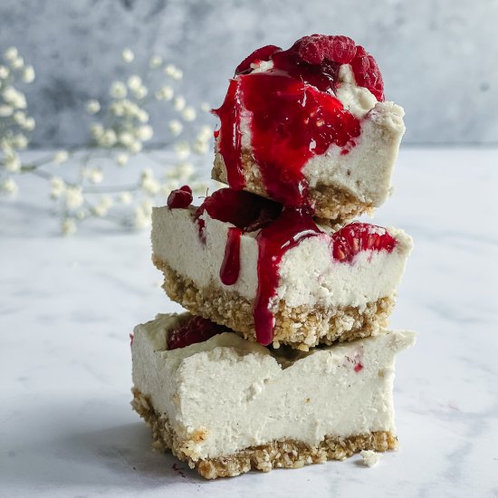 Vegan Raspberry Cheesecake Bites