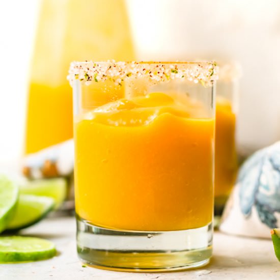 Frozen mango margaritas