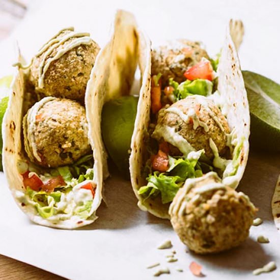 Easy Baked Falafel Tacos