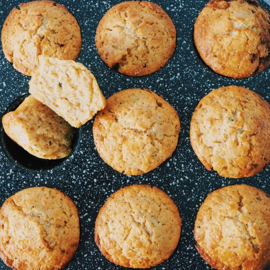 Brown butter orange rosemary muffin