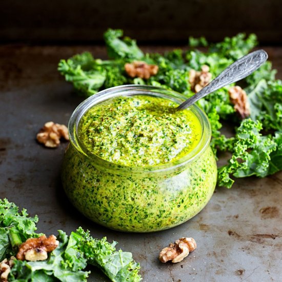 Easy Italian Kale Walnut Pesto