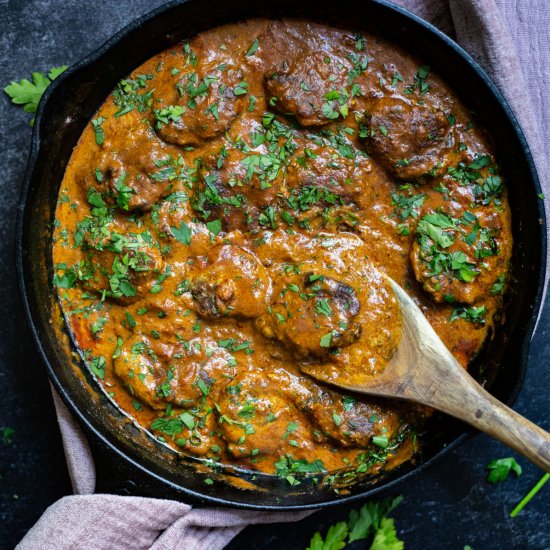 Turkey Meatballs In Curry Sauce