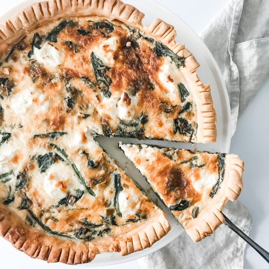 Spinach & Leek  Quiche