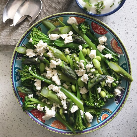 Asparagus, Broccoli Endamame Salad