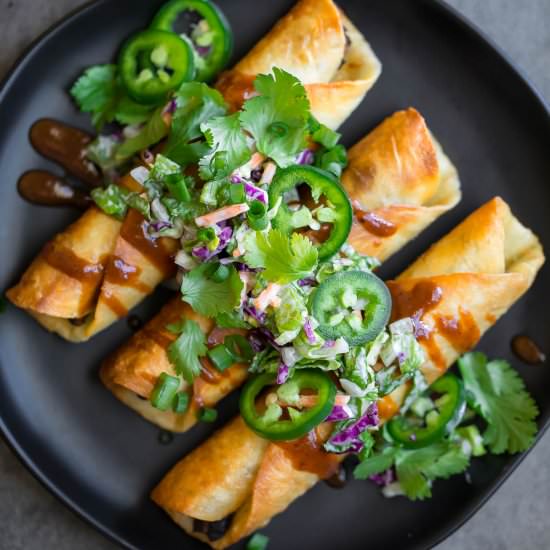 BBQ Black Bean Taquitos