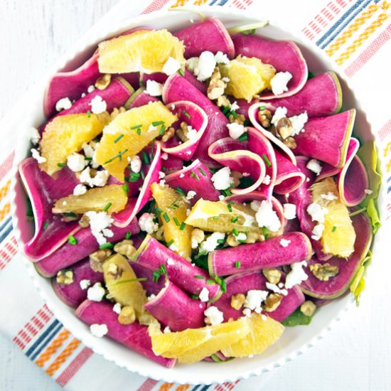 Watermelon Radish Citrus Salad