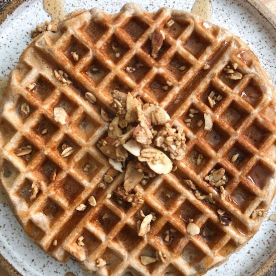 Peanut Butter Protein Waffles