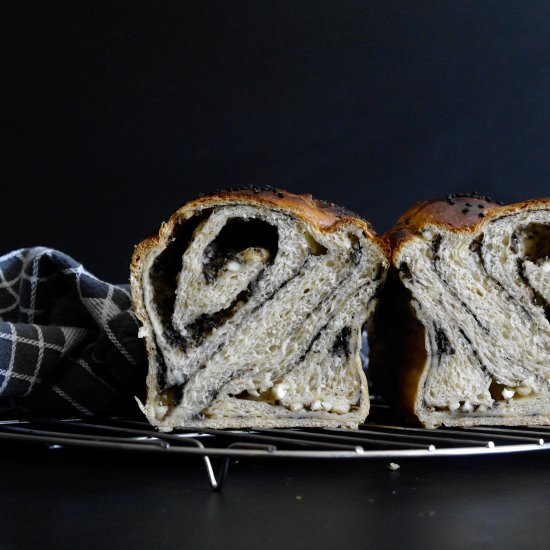 olive paste & feta babka