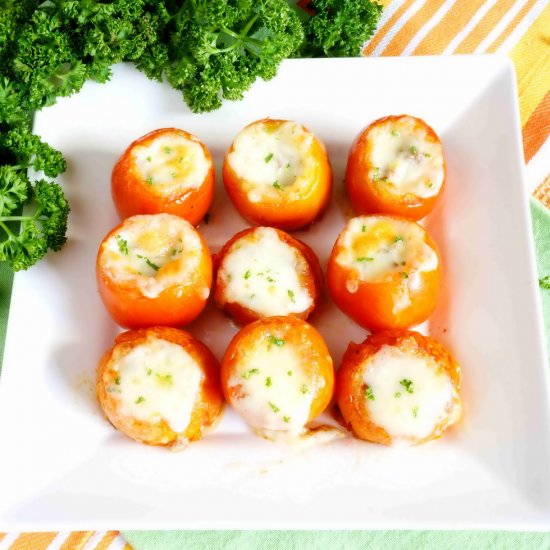 Stuffed Tomatoes with Meat & Cheese