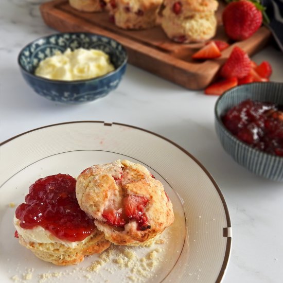 Strawberry English Scones