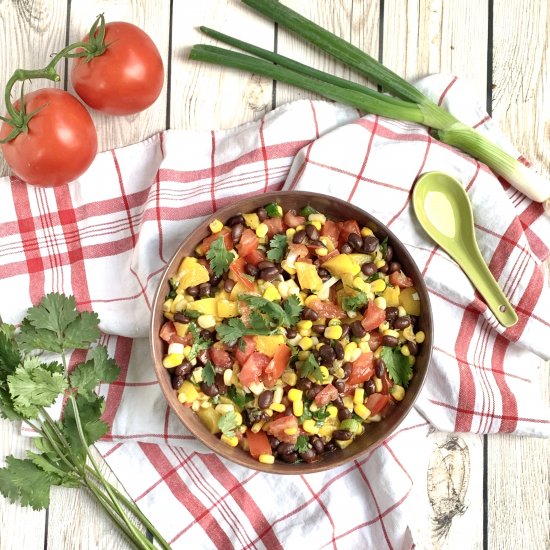 Peach, Corn and Black Bean Salsa