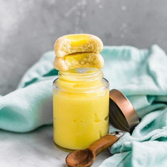 Lemon Curd Thumbprint Cookies