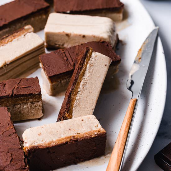 Healthy Caramel Ice Cream Bars