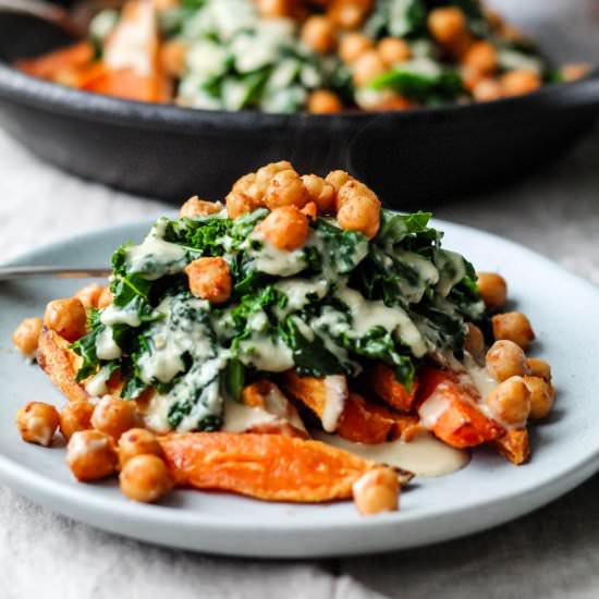 Loaded Oven Fries with Miso Gravy