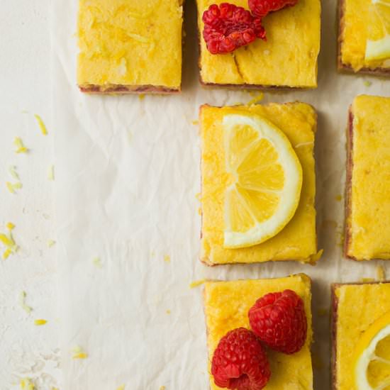 keto raspberry lemon bars