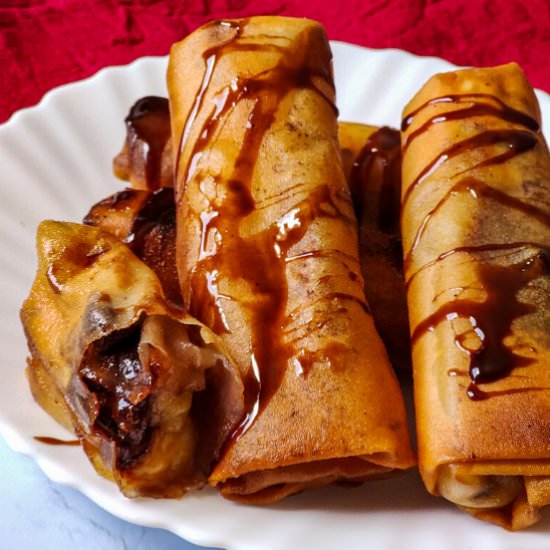 Easy Chocolate Banana Spring rolls