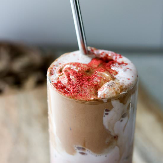 Strawberry Dalgona Whipped Coffee