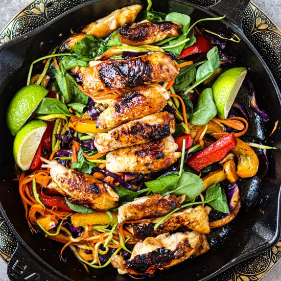 Thai Sticky Chicken Rainbow Bowl