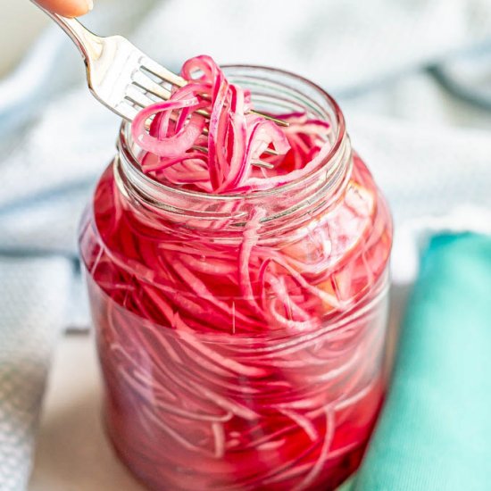 Pickled red onions